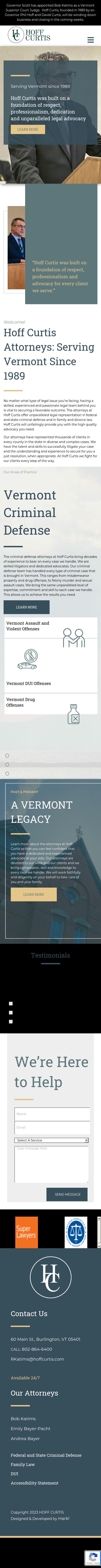 Hoff Curtis, P.C. - Burlington VT Lawyers