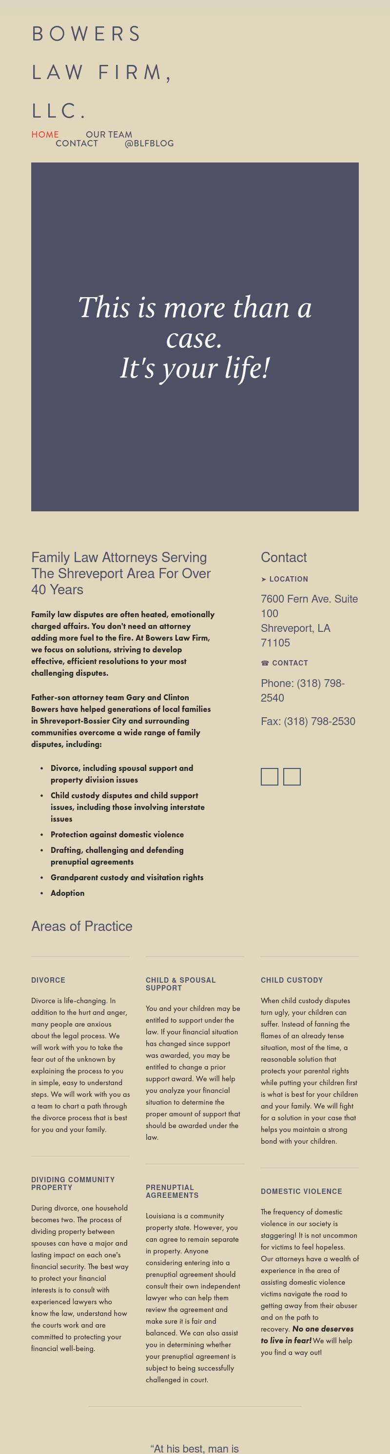 Bowers Law Firm, LLC - Shreveport LA Lawyers