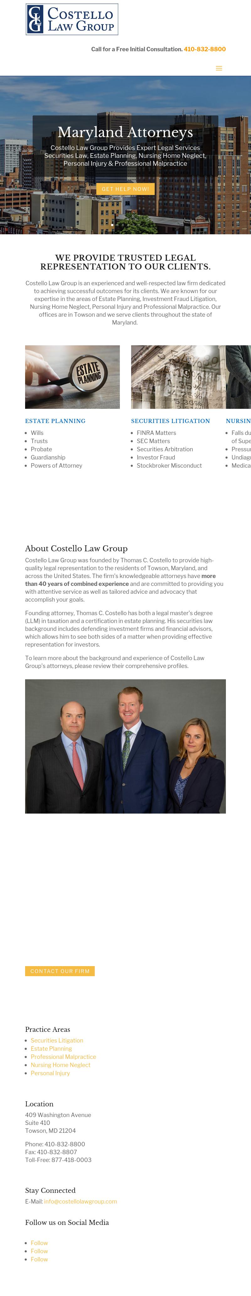 Costello Law Group - Towson MD Lawyers