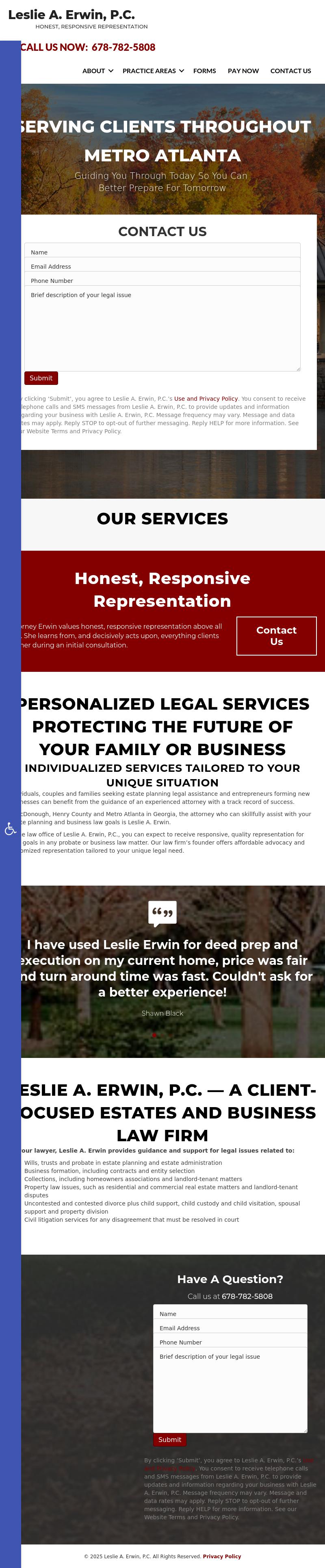 Leslie A. Erwin, P.C. - McDonough GA Lawyers